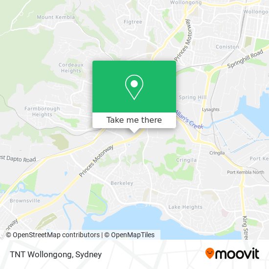 Mapa TNT Wollongong