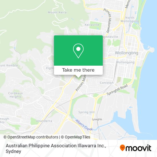 Australian Philippine Association Illawarra Inc. map