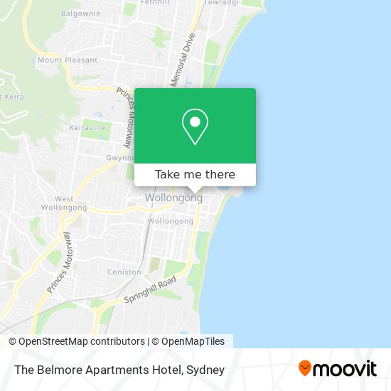 The Belmore Apartments Hotel map