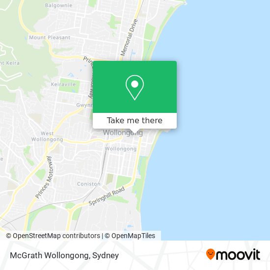 McGrath Wollongong map