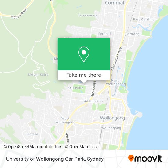 University of Wollongong Car Park map