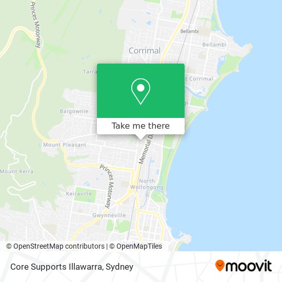 Core Supports Illawarra map