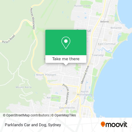 Parklands Car and Dog map