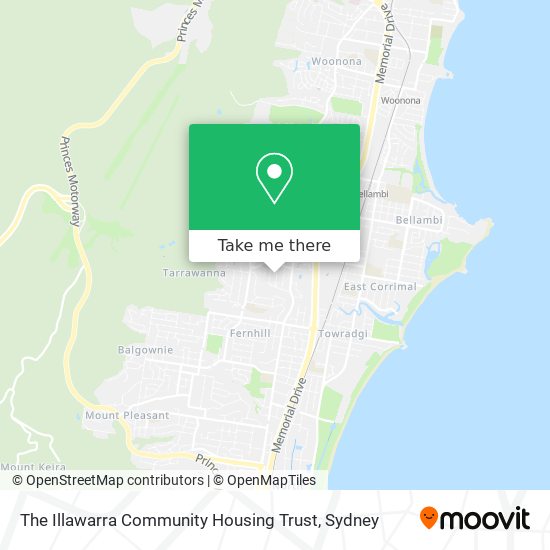 Mapa The Illawarra Community Housing Trust