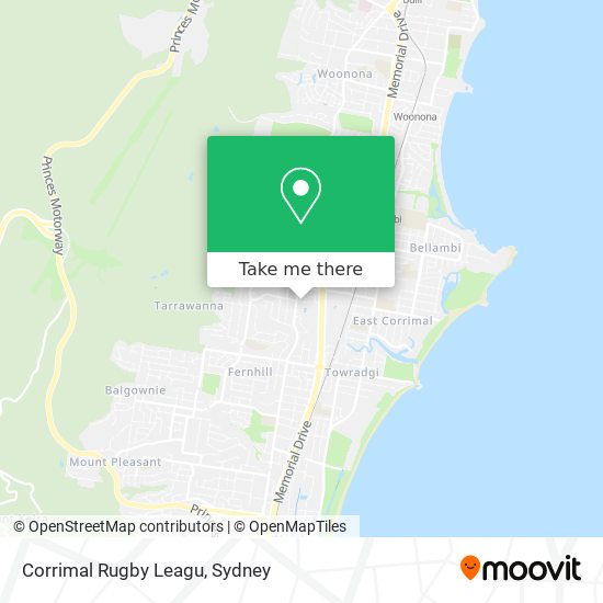 Corrimal Rugby Leagu map