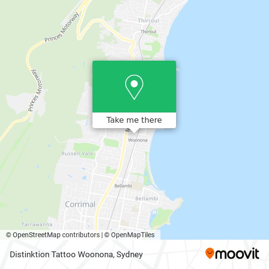 Distinktion Tattoo Woonona map