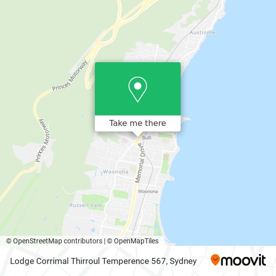 Mapa Lodge Corrimal Thirroul Temperence 567