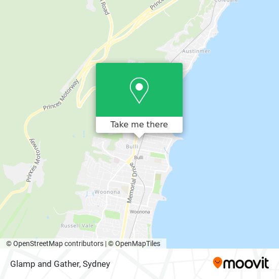 Glamp and Gather map