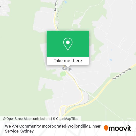 We Are Community Incorporated-Wollondilly Dinner Service map