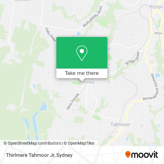 Thirlmere Tahmoor Jr map