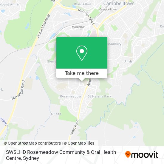 SWSLHD Rosemeadow Community & Oral Health Centre map
