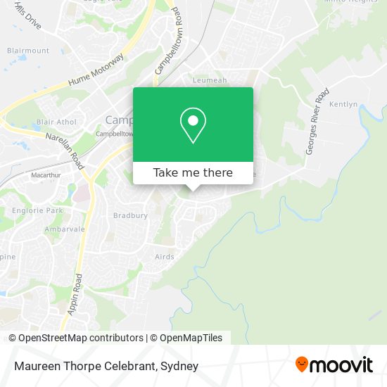 Maureen Thorpe Celebrant map