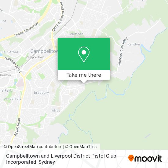 Campbelltown and Liverpool District Pistol Club Incorporated map