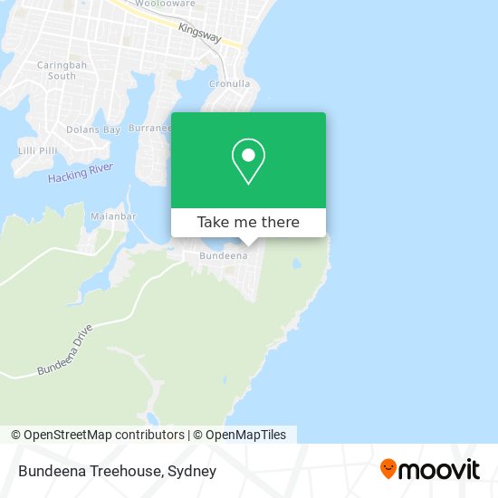 Mapa Bundeena Treehouse