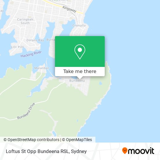 Loftus St Opp Bundeena RSL map