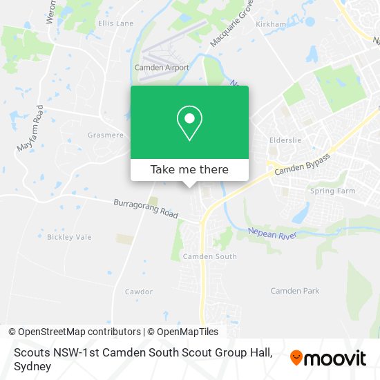 Scouts NSW-1st Camden South Scout Group Hall map