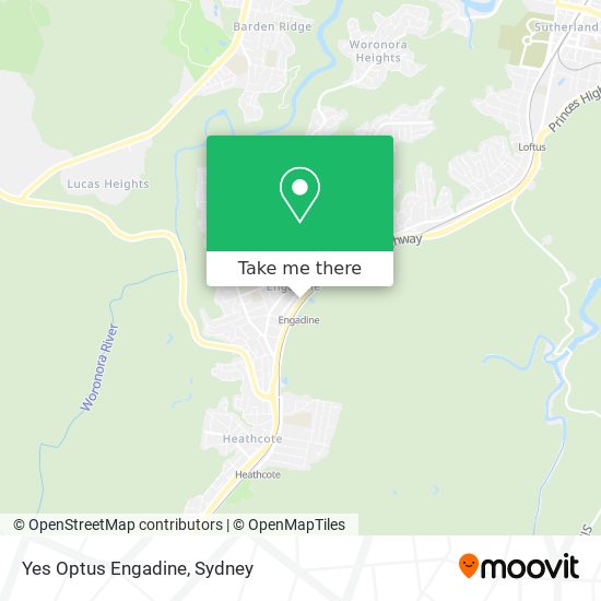 Mapa Yes Optus Engadine