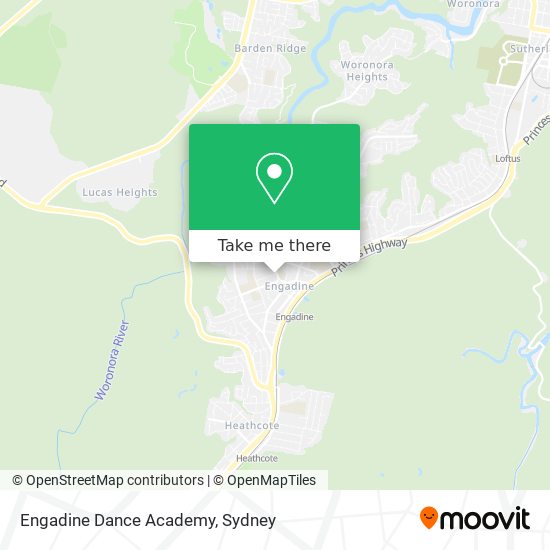 Mapa Engadine Dance Academy