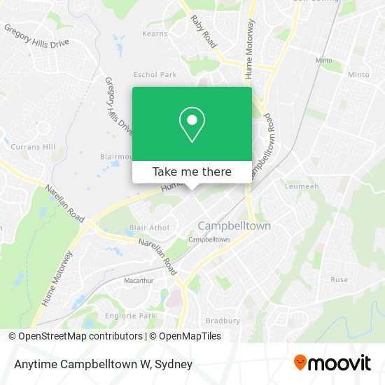 Anytime Campbelltown W map