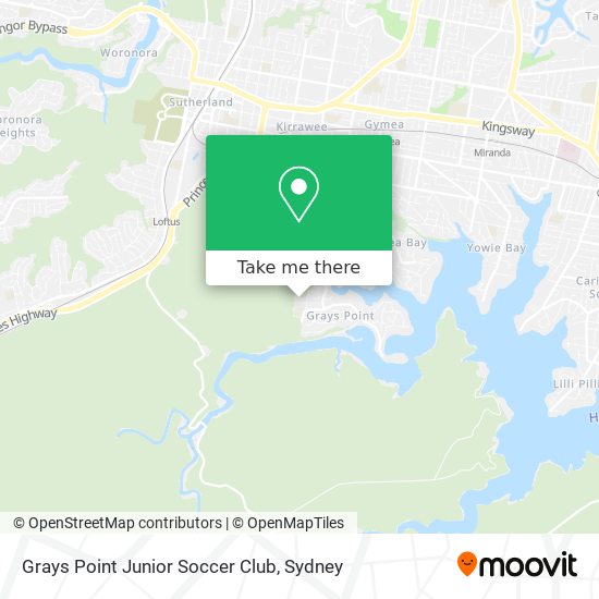 Grays Point Junior Soccer Club map