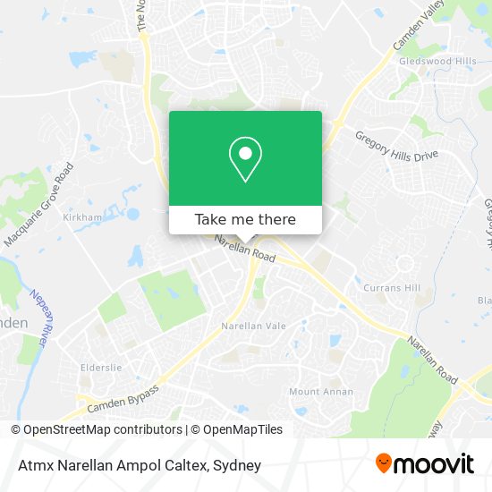 Atmx Narellan Ampol Caltex map