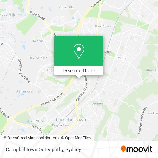 Campbelltown Osteopathy map