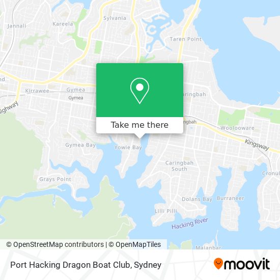Mapa Port Hacking Dragon Boat Club
