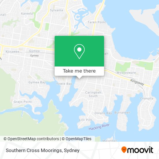 Southern Cross Moorings map