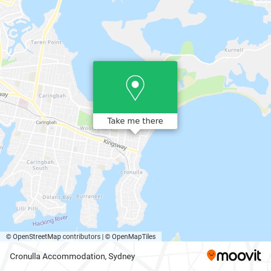 Mapa Cronulla Accommodation