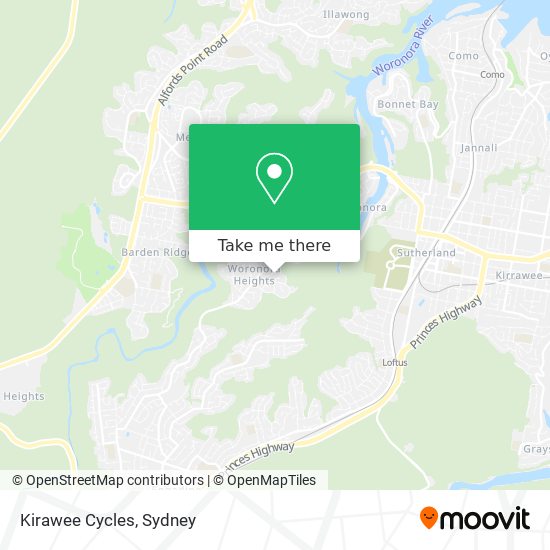 Kirawee Cycles map