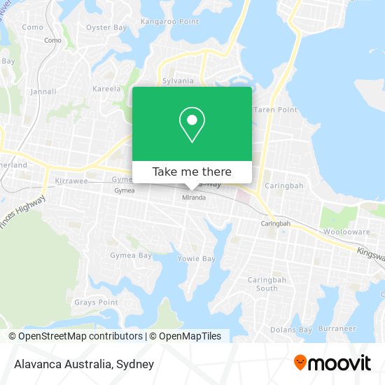 Alavanca Australia map