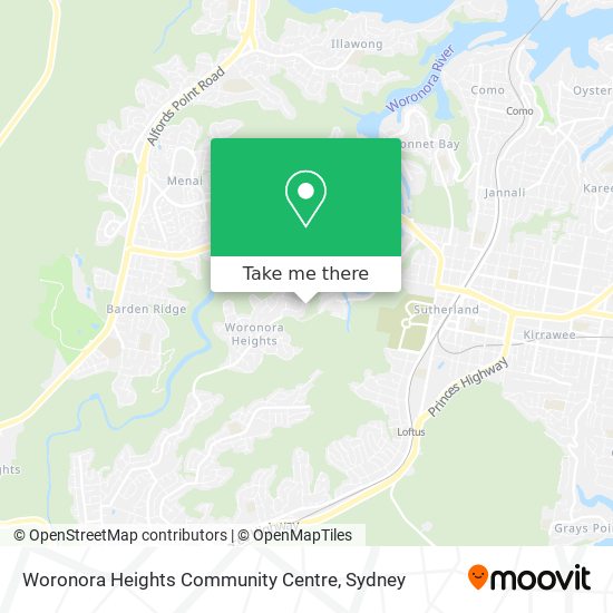 Mapa Woronora Heights Community Centre
