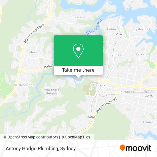 Mapa Antony Hodge Plumbing