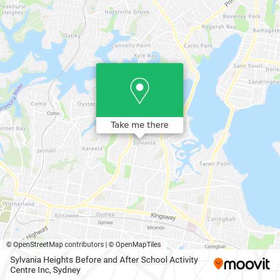 Mapa Sylvania Heights Before and After School Activity Centre Inc