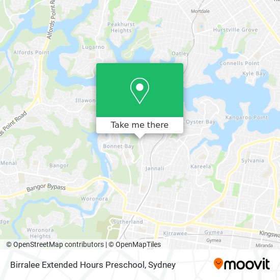 Mapa Birralee Extended Hours Preschool