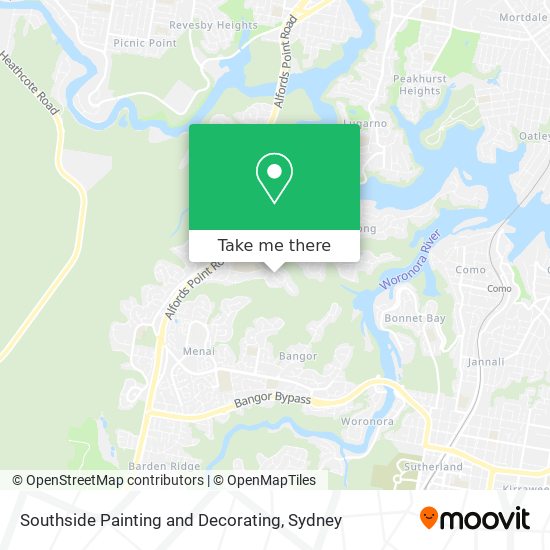 Southside Painting and Decorating map