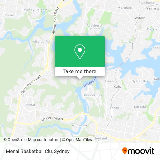 Menai Basketball Clu map