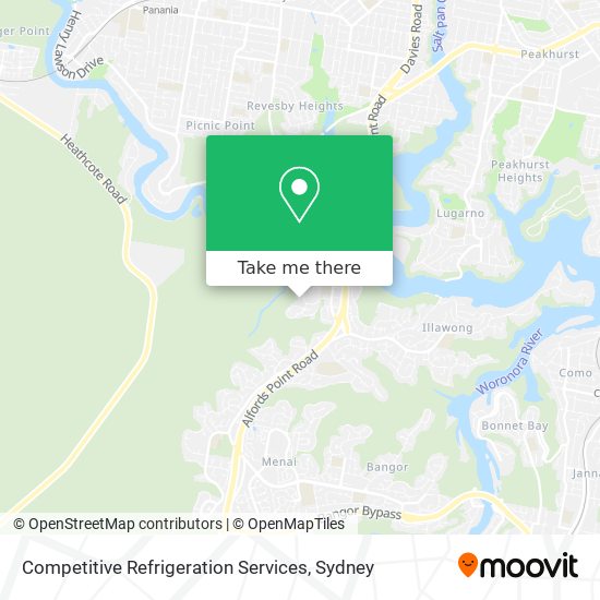 Mapa Competitive Refrigeration Services