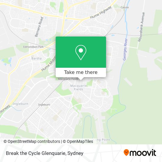 Mapa Break the Cycle Glenquarie