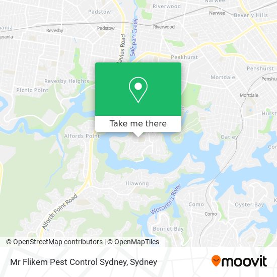 Mapa Mr Flikem Pest Control Sydney