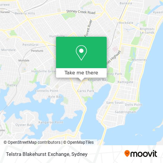 Telstra Blakehurst Exchange map