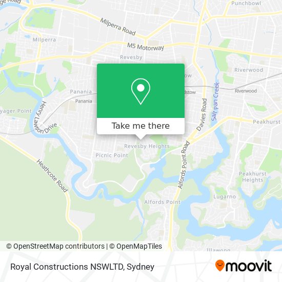 Mapa Royal Constructions NSWLTD