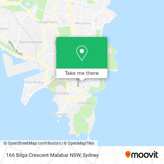 166 Bilga Crescent Malabar NSW map