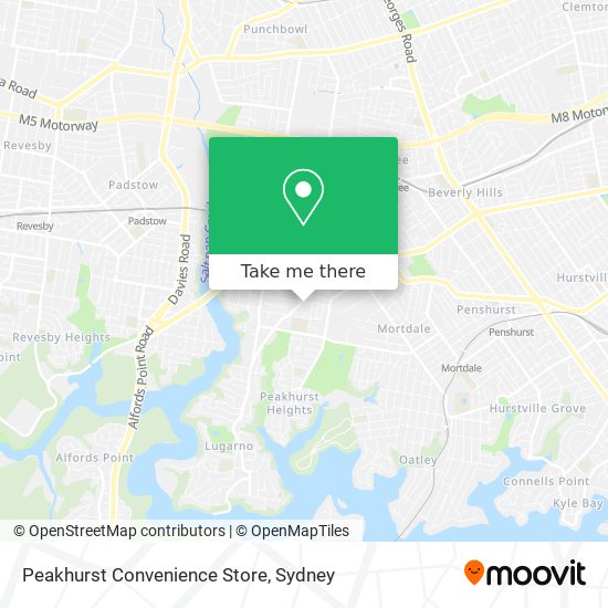 Mapa Peakhurst Convenience Store