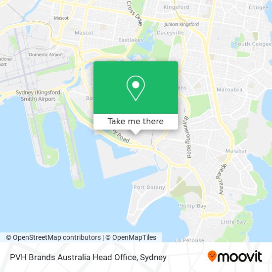 Mapa PVH Brands Australia Head Office