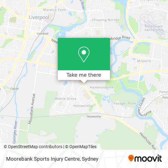Moorebank Sports Injury Centre map