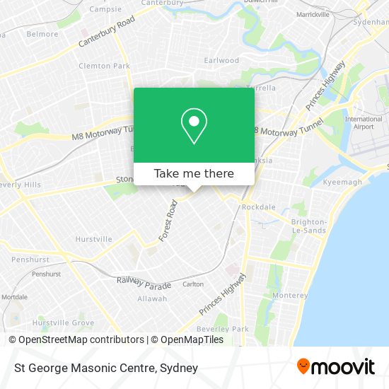 St George Masonic Centre map