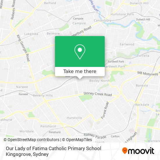 Mapa Our Lady of Fatima Catholic Primary School Kingsgrove