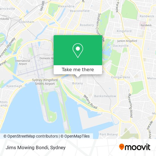 Mapa Jims Mowing Bondi