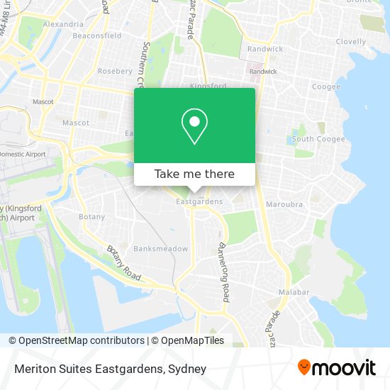 Meriton Suites Eastgardens map